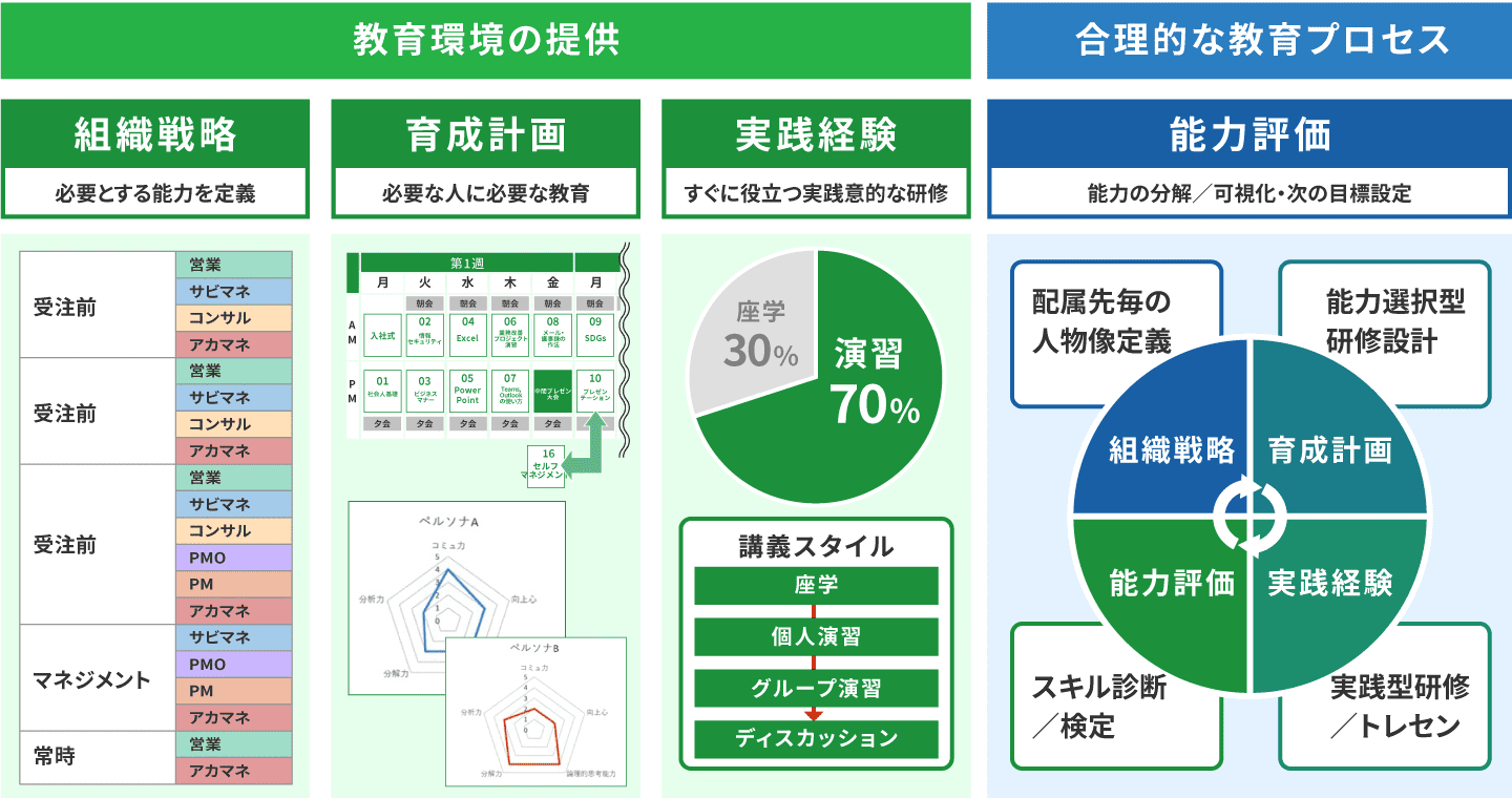 若手育成の教育環境、教育プロセスの詳細な説明